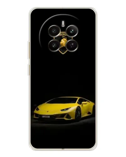 Чехол для Realme 13 4G с картинкой «Lamborghini желтый акцент»