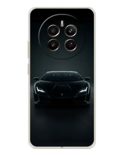Чехол для Realme 13 4G с картинкой «Черный Lamborghini Aventador»