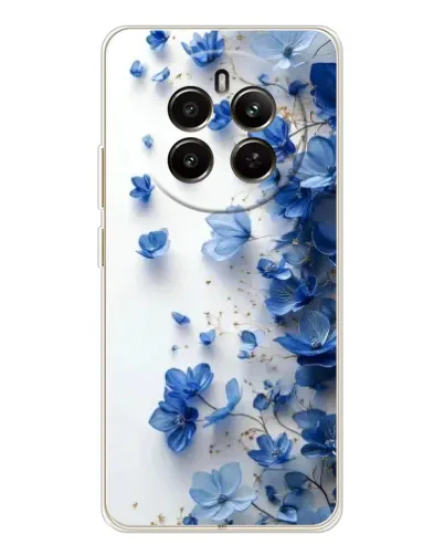 Чехол для Realme 13 4G с картинкой «Голубой цветочный каскад»