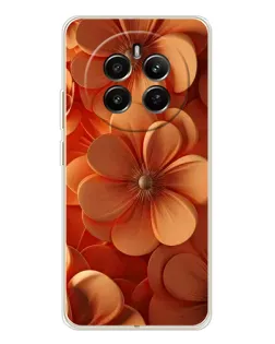 Чехол для Realme 13 4G с картинкой «Оранжевый макро цветок»
