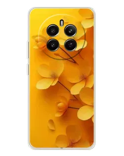 Чехол для Realme 13 4G с картинкой «Золотые лепестки»
