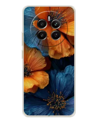 Чехол для Realme 13 4G с картинкой «Яркая сине-оранжевая флора» Чехол для Realme 13 4G с картинкой «Яркая сине-оранжевая флора»