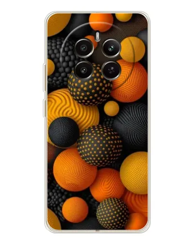 Чехол для Realme 13 4G с картинкой «Объемные оранжевые сферы» Чехол для Realme 13 4G с картинкой «Объемные оранжевые сферы»