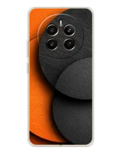 Чехол для Realme 13 4G с картинкой «Геометрия оранжевых кругов»