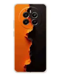 Чехол для Realme 13 4G с картинкой «Оранжевый разлом»