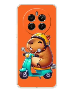 Чехол для Realme 13 4G с картинкой «Капибара на скутере» Чехол для Realme 13 4G с картинкой «Капибара на скутере»
