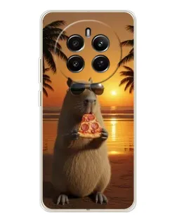 Чехол для Realme 13 4G с картинкой «Капибара с пиццей» Чехол для Realme 13 4G с картинкой «Капибара с пиццей»