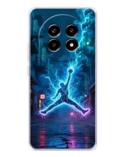 Чехол для Realme 13 Pro Plus с картинкой «Jordan Gold Jumpman»
