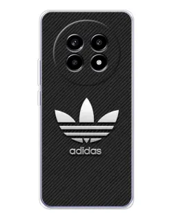 Чехол для Realme 13 Pro Plus с картинкой «Adidas Карбоновая текстура»