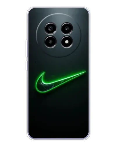 Чехол для Realme 13 Pro Plus с картинкой «Неоновый контур Nike»