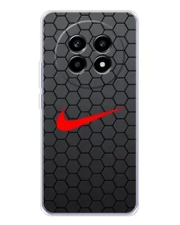 Чехол для Realme 13 Pro Plus с картинкой «Nike — карбоновая сетка»