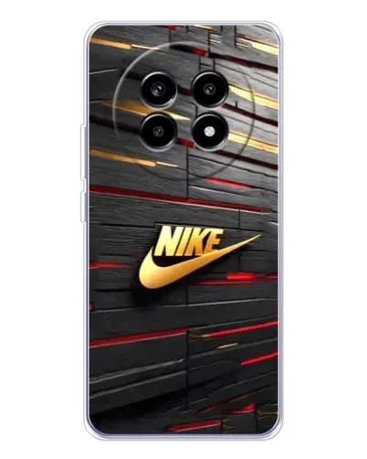 Чехол для Realme 13 Pro Plus с картинкой «Золотой Nike на металле»