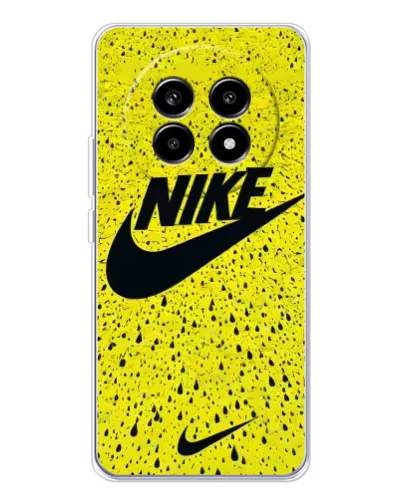 Чехол для Realme 13 Pro Plus с картинкой «Желтый текстурный Nike»
