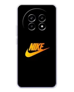 Чехол для Realme 13 Pro Plus с картинкой «Золотой логотип Nike»