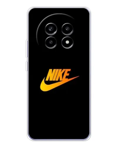 Чехол для Realme 13 Pro Plus с картинкой «Золотой логотип Nike»