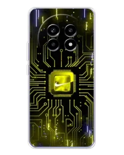 Чехол для Realme 13 Pro Plus с картинкой «Nike — золотая искра»
