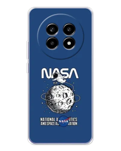 Чехол для Realme 13 Pro Plus с картинкой «NASA — лунная миссия»