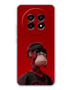 Чехол для Realme 13 Pro Plus с картинкой «Bored Ape в красном»