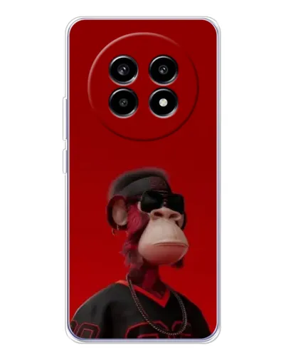 Чехол для Realme 13 Pro Plus с картинкой «Bored Ape в красном»