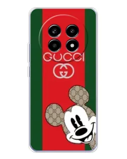Чехол для Realme 13 Pro Plus с картинкой «Gucci — полосы и Микки»