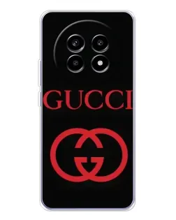 Чехол для Realme 13 Pro Plus с картинкой «Gucci — красный логотип»
