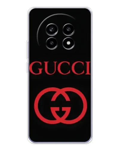 Чехол для Realme 13 Pro Plus с картинкой «Gucci — красный логотип»