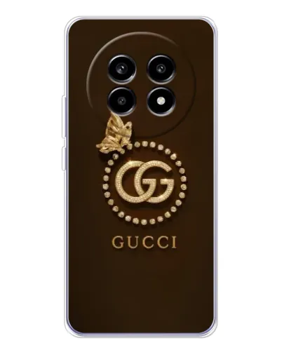 Чехол для Realme 13 Pro Plus с картинкой «Gucci — золотая бабочка»