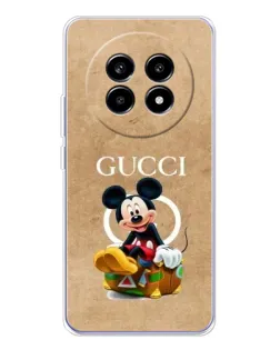 Чехол для Realme 13 Pro Plus с картинкой «Микки Маус Gucci — крафт»