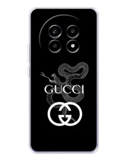 Чехол для Realme 13 Pro Plus с картинкой «Gucci — серебряная змея»