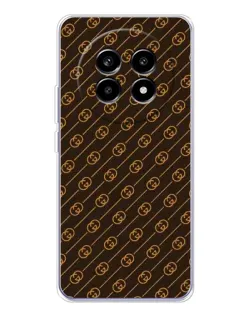 Чехол для Realme 13 Pro Plus с картинкой «Gucci — золотые диагонали»