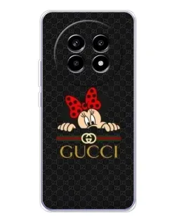 Чехол для Realme 13 Pro Plus с картинкой «Минни Маус Gucci — черный»