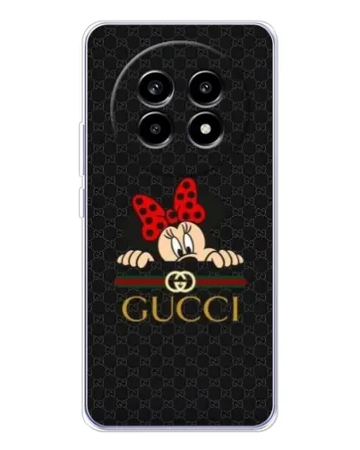 Чехол для Realme 13 Pro Plus с картинкой «Минни Маус Gucci — черный»