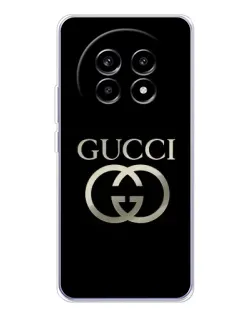 Чохол для Realme 13 Pro Plus з картинкою «Gucci — золото на чорному» Чохол для Realme 13 Pro Plus з картинкою «Gucci — золото на чорному»