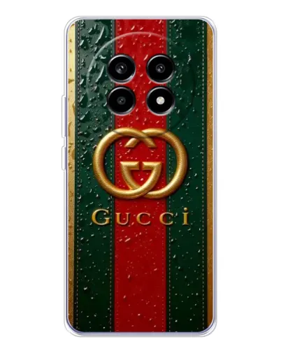 Чохол для Realme 13 Pro Plus з картинкою «Gucci — фірмова смуга та золото» Чохол для Realme 13 Pro Plus з картинкою «Gucci — фірмова смуга та золото»