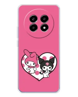 Чехол для Realme 13 Pro Plus с картинкой «Kuromi и My Melody» Чехол для Realme 13 Pro Plus с картинкой «Kuromi и My Melody»