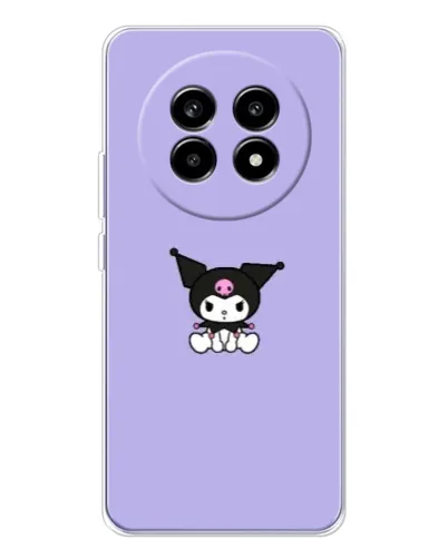 Чехол для Realme 13 Pro Plus с картинкой «Kuromi — фиолетовый минимализм»