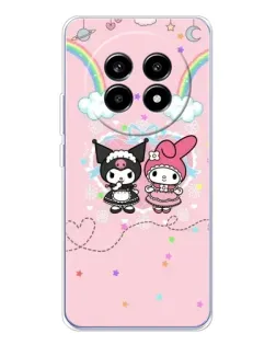Чехол для Realme 13 Pro Plus с картинкой «My Melody и Kuromi» Чехол для Realme 13 Pro Plus с картинкой «My Melody и Kuromi»
