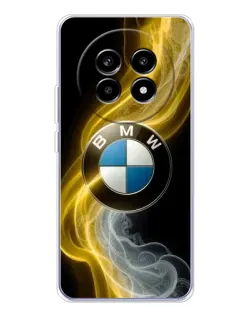 Чехол для Realme 13 Pro Plus с картинкой «Золотистый дым BMW»