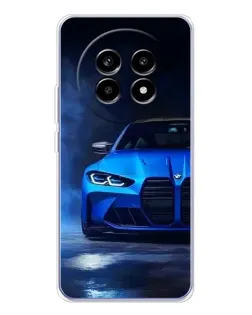 Чехол для Realme 13 Pro Plus с картинкой «Голубая BMW M4»