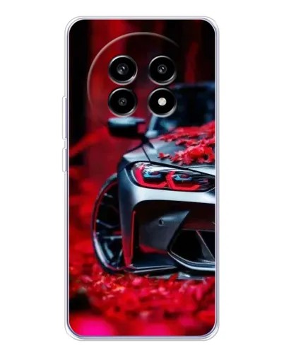Чехол для Realme 13 Pro Plus с картинкой «Спортивная BMW и цветы» Чехол для Realme 13 Pro Plus с картинкой «Спортивная BMW и цветы»