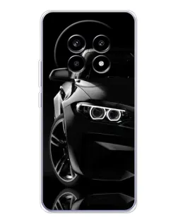 Чехол для Realme 13 Pro Plus с картинкой «Черная BMW — профиль»