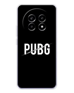 Чехол для Realme 13 Pro Plus с картинкой «PUBG — белый логотип»
