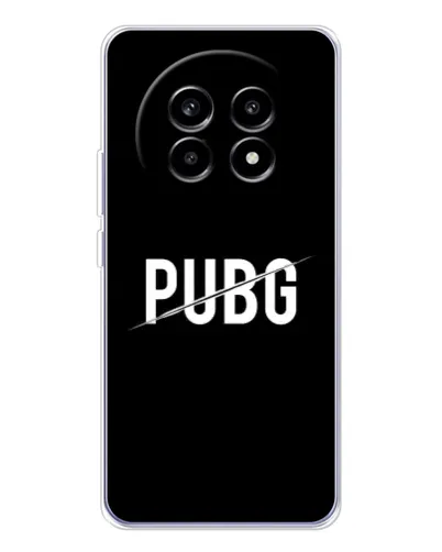 Чехол для Realme 13 Pro Plus с картинкой «PUBG — белый логотип»
