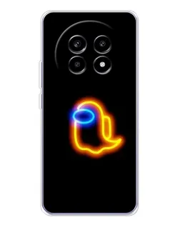 Чехол для Realme 13 Pro Plus с картинкой «Among Us неоновое сияние»