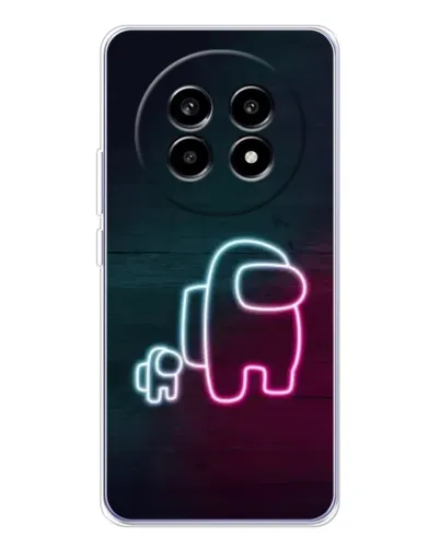 Чехол для Realme 13 Pro Plus с картинкой «Among Us неон-арт»