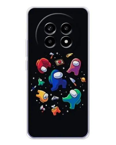Чехол для Realme 13 Pro Plus с картинкой «Among Us космос»