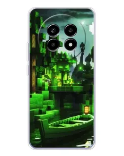 Чехол для Realme 13 Pro Plus с картинкой «Minecraft лесной пейзаж»