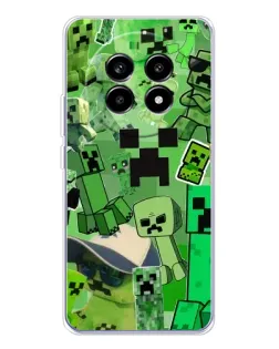 Чехол для Realme 13 Pro Plus с картинкой «Криперы Minecraft»