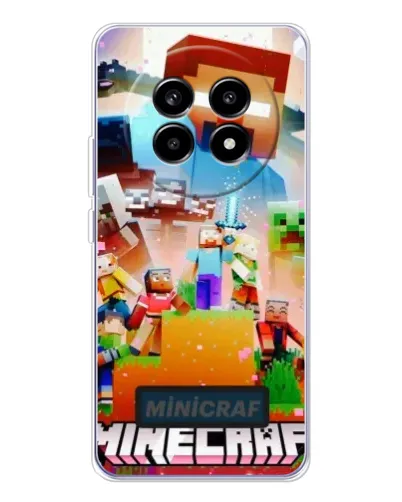 Чехол для Realme 13 Pro Plus с картинкой «Minecraft герои игры» Чехол для Realme 13 Pro Plus с картинкой «Minecraft герои игры»
