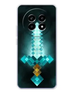 Чехол для Realme 13 Pro Plus с картинкой «Алмазный меч неон»